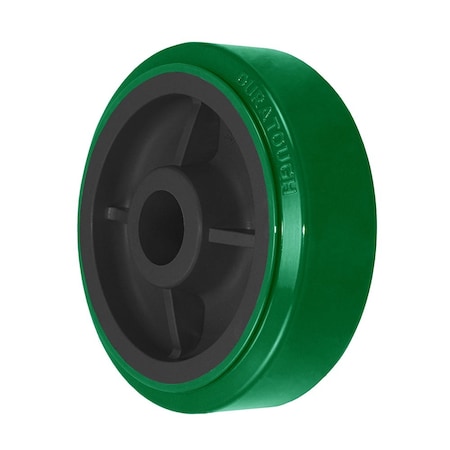 Durastar Wheel, 6X2 Duration Polyurethane, Polyolefin Green, Black, 1-3/16 Pla 620PTU84G